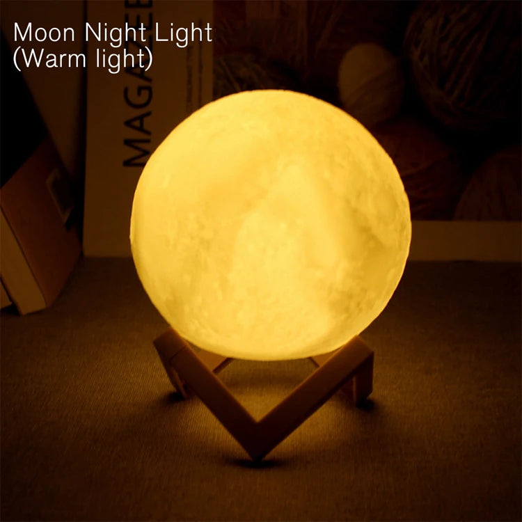 ✨ Luxe LED Moon & Galaxy Book Light – Elegant Bedroom Accent