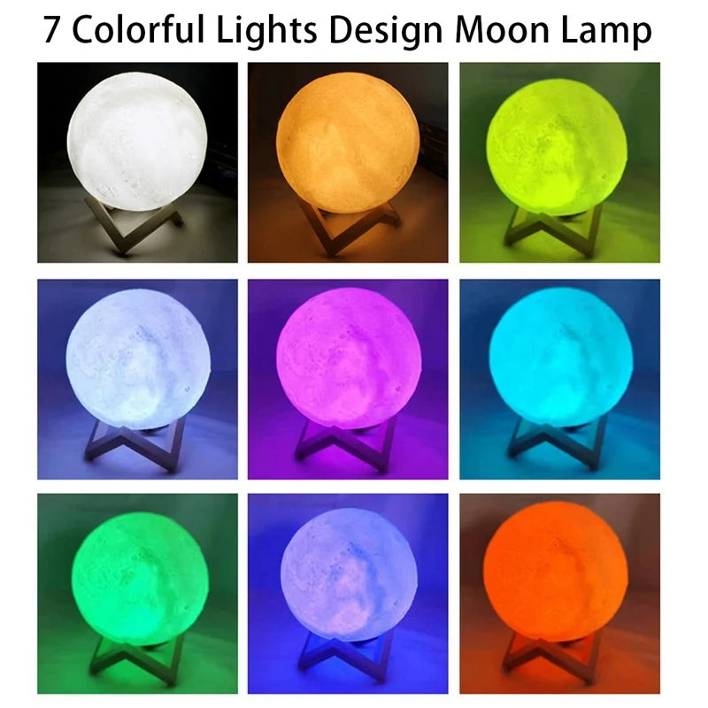 ✨ Luxe LED Moon & Galaxy Book Light – Elegant Bedroom Accent