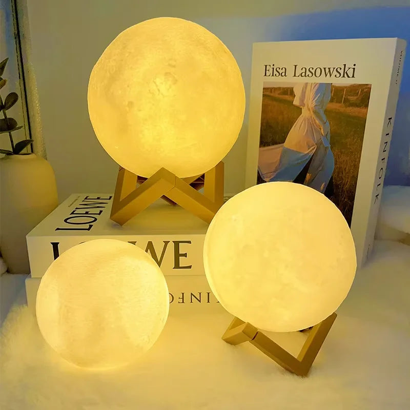 ✨ Luxe LED Moon & Galaxy Book Light – Elegant Bedroom Accent
