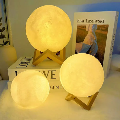 ✨ Luxe LED Moon & Galaxy Book Light – Elegant Bedroom Accent