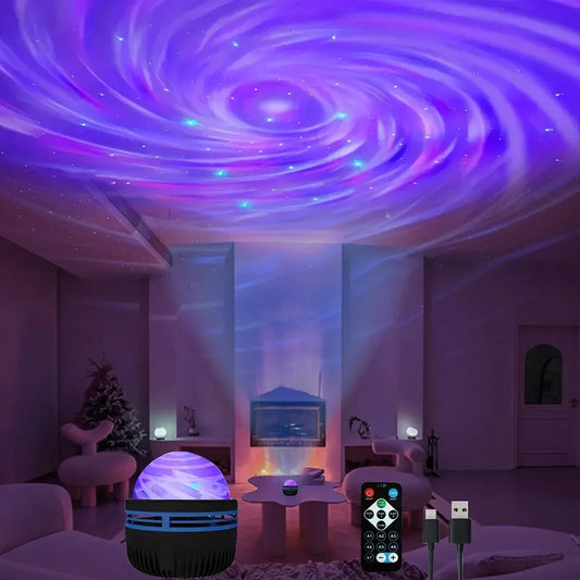 ✨ LED Galaxy Projector — Multi-Color Star Light with Remote Control