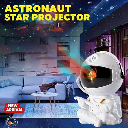 Premium Galaxy & Star Projector — Astronaut LED Night Light for Home & Children