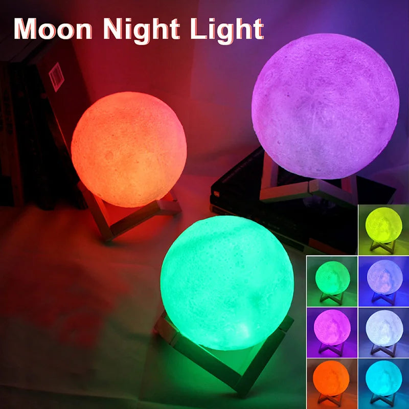 ✨ Luxe LED Moon & Galaxy Book Light – Elegant Bedroom Accent