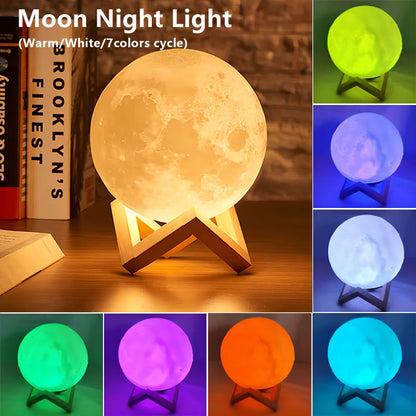✨ Luxe LED Moon & Galaxy Book Light – Elegant Bedroom Accent